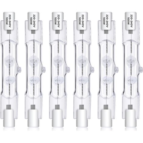 6er-pack R7s 78mm 100w Dimmbare Warmweiße 2800k-glühbirnen Für Stehlampen Und Gartenbeleuchtung