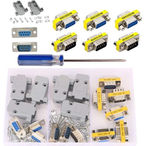 Db9-stecker, Rs232-adapter (stecker Auf Buchse), Kunststoffgehäuse, Lötset, Elektronik