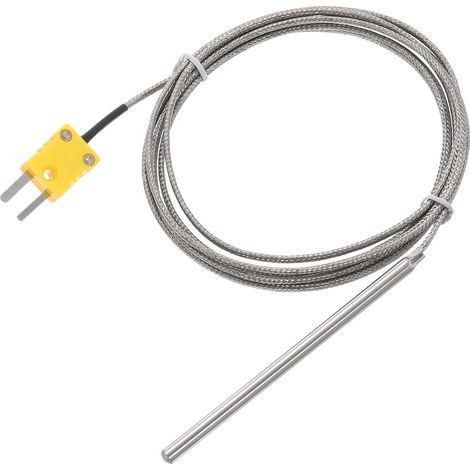 Thermoelement Typ K, 5 X 100 Mm Edelstahlsonde, 2 M Kabel, Messbereich 0–600 °c, Für Industrielle Anwendungen