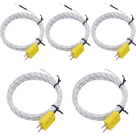 5-teiliges Sensorset Typ K, 3 M Kabel, Messbereich -50 Bis 350 °c, Thermoelementsonde, Allgemeine Messung