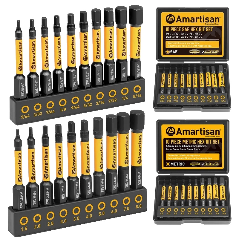 Magnetische Schraubendreherbits, Legierter Stahl, Kompakte Aufbewahrungsbox, Rot