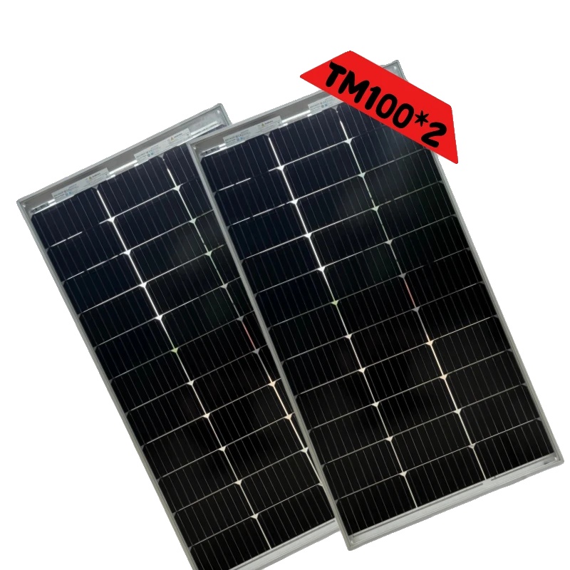 Solarmodul, Bifaziale Technologie, 100 W Ausgangsleistung, 2 Stück 100 W