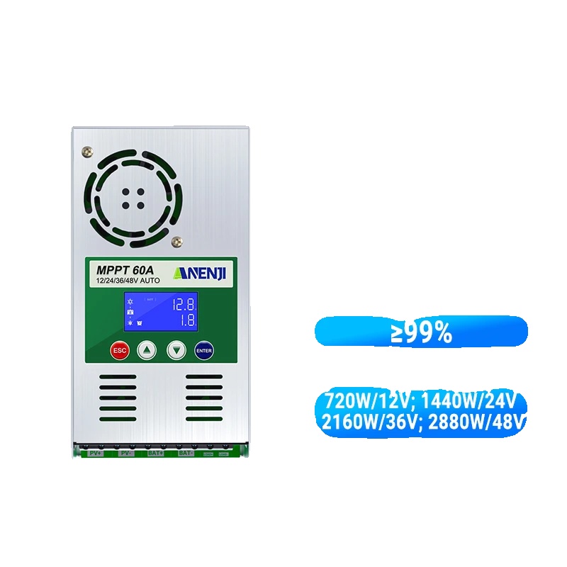 Solarladeregler, 60 A Ausgang, Lcd-bildschirm, Anj-48v-60a