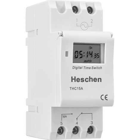 Programmierbarer Schalter, Digitales Lcd-relais, 16 A, 220–240 V, 35-mm-din-schienenmontage, Für Schaltschränke