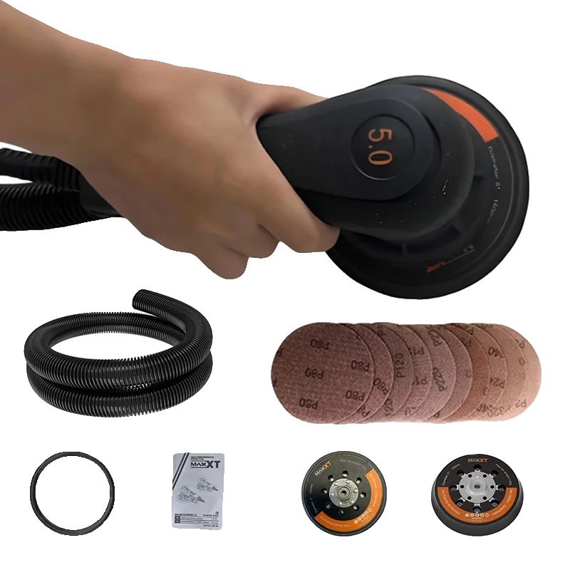 Poliermaschine, Exzenterpoliermaschine, Variable Drehzahlregelung, 5,0 Mm Schleifscheibe (2 Stück), Eu