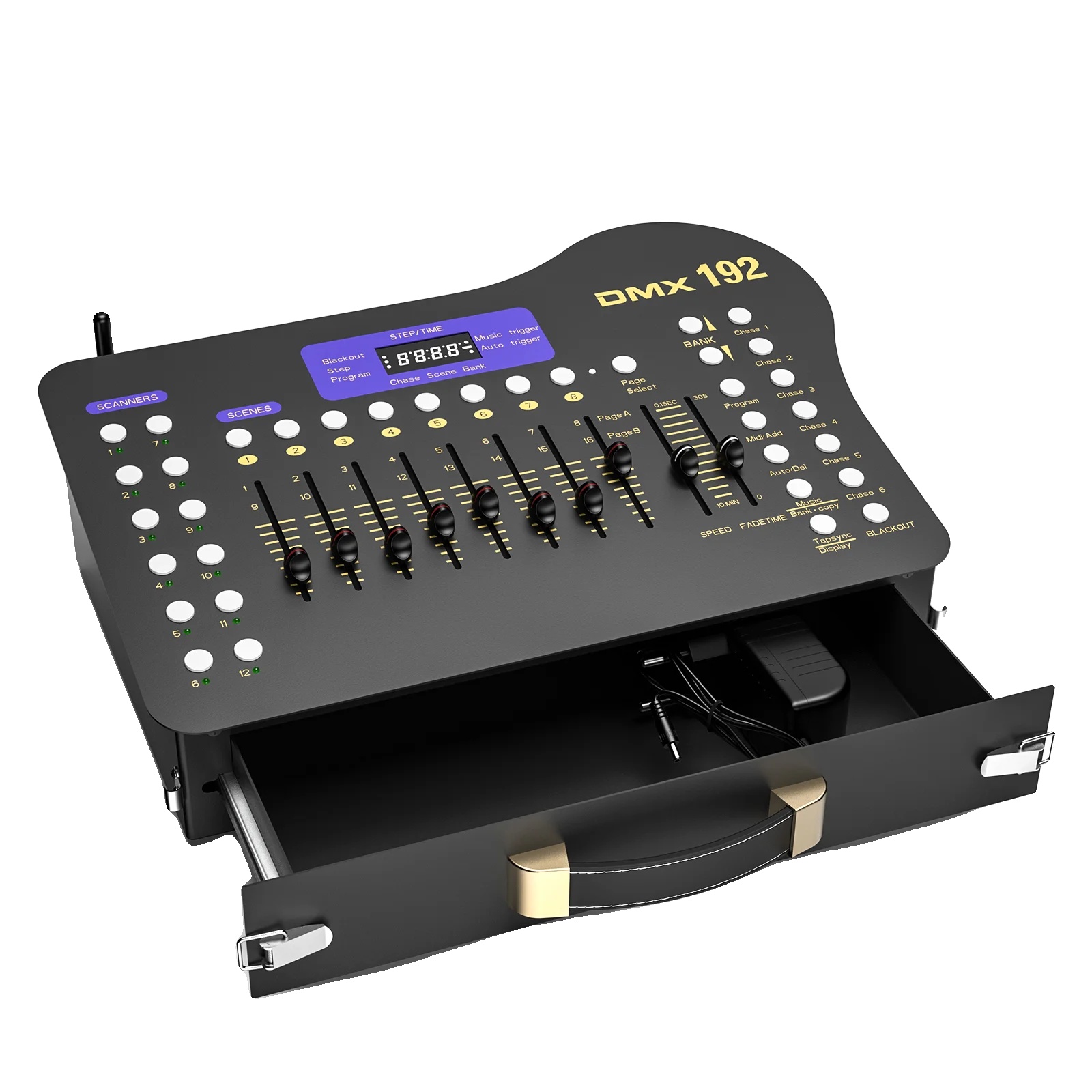 Dmx-controller, 192-kanal-management, Drahtloser Betrieb, Eu-stecker