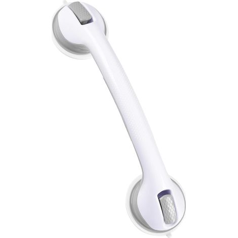 Haltegriff Für Bad Und Dusche, Stabiler 40 Cm Langer Saugnapfgriff, Abnehmbarer Und Wasserfester Haltegriff Für Die Badewanne, Grau Und Weiß, Für Ältere Menschen Und Schwangere