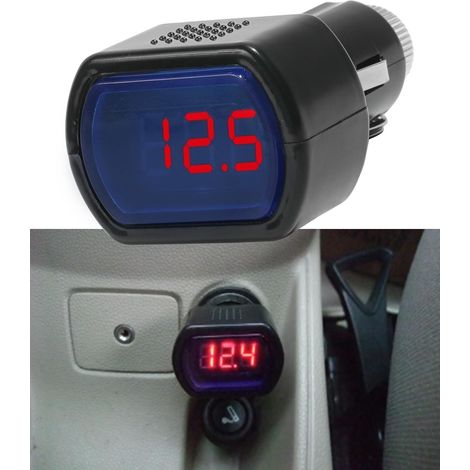 Zigarettenanzünder-autobatterietester, Fahrzeugspannungsanzeige, Automatische Batterievoltmeteranzeige, Geeignet Für Die Meisten 12v- Und 24v-autobatterien