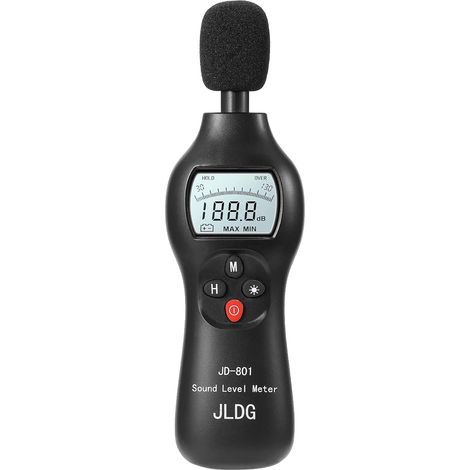 Schallpegelmesser, Digitaler Schallpegelmesser 30–130 Db Mit Max/min/echtzeit-datenhaltefunktion, Professionelles, Hochpräzises Dezibelmessgerät