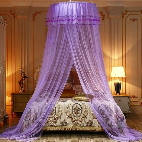 Moskitonetz Fürs Bett, Moskitonetz, Großes Moskitonetz, Moskitonetz Für Baldachin, Geeignet Für Einzelbetten, Moskitonetz Für Doppelbetten (mauve)
