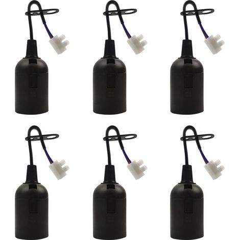 Stück E27 Lampenfassung 4a 250v Ersatzlampenfassung Für Glühlampen Und Led-lampen Oder Industrielampen (max. 60w/ Schwarz)