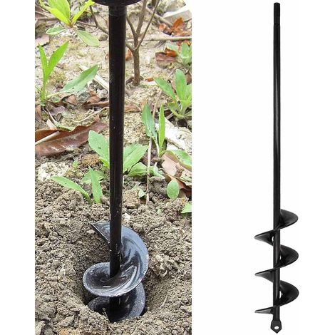 Spiralbohrer Für Gartenarbeiten – 4 X 42 Cm – Für Akku-bohrmaschinen – Mit Robustem Schaft – Ideal Zum Pflanzen, Zwiebelanbau, Für Blumentöpfe Und Zum Ausheben Von Löchern