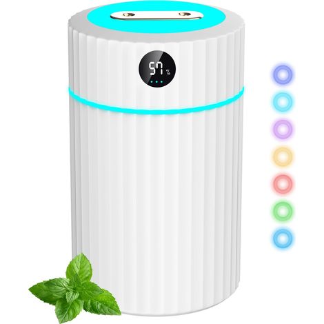 Luftbefeuchter Mit Zwei Sprühdüsen Und Led-anzeige, Leiser Ultraschall-luftbefeuchter, Luftbefeuchter Für Das Schlafzimmer