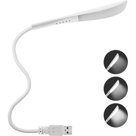 Dimmbare 2,8-w-usb-leselampe Mit 3 Helligkeitsstufen Und Touch-schalter Für Laptop/pc