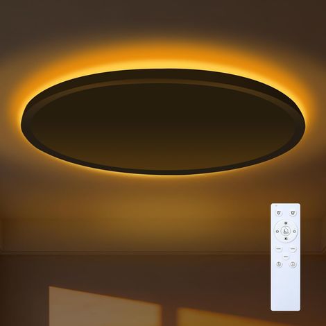Led-deckenleuchte, 24 W, Quadratische Badezimmerlampe Mit Fernbedienung, Lichtfarbe 3000k–6500k, Bernsteinfarbenes Nachtlicht 1800k