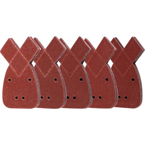 50 Dreieckige Schleifpapierblätter, 4 Löcher, Körnung 40/60/80/120/240 Zum Schleifen, Polieren Und Entfernen Von Schwarzem Rost