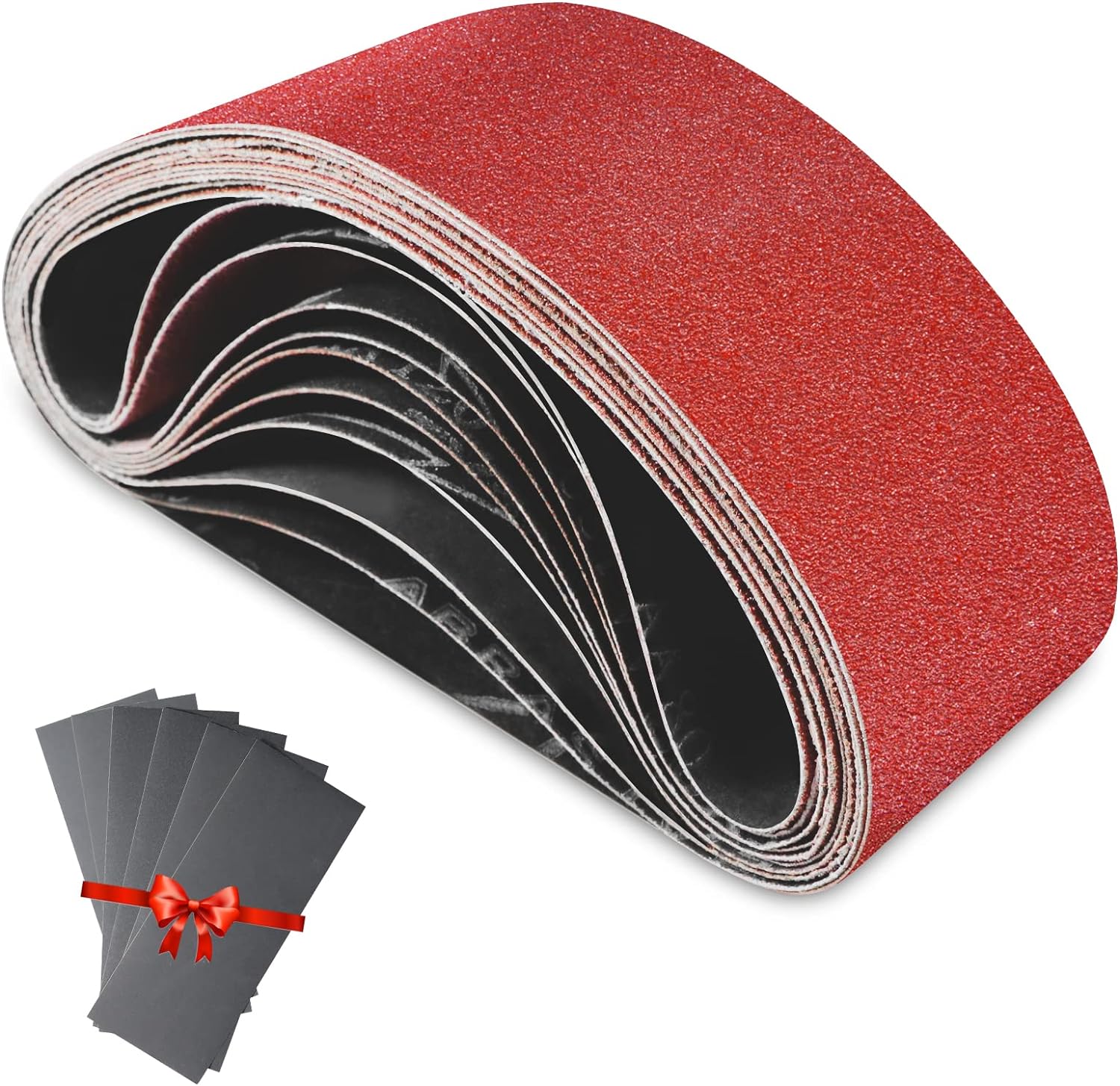 Schleifband 75 X 457 Mm - Gemischtes Schleifbandset (2 X Körnungen 60/80/120/180/240) Für Bandschleifer (10 Stück)