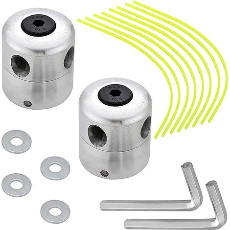2 Sets Rasenmäherkopf-zubehör, Aluminium-freischneiderkopf, Für Rasenmäher, Trimmer, Gärten, Rasenflächen