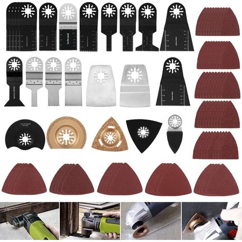 Multifunktions-sägeblatt-zubehörset, 100 Stück Oszillierende Multimaster-sägeblätter, Kompatibel Mit Fein, Multimaster, Makita, Bosch, Rockwell, Sonicrafter Und Worx
