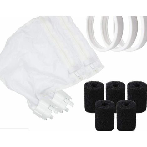 Nylon-poolreinigungsbeutel Für Polaris 280 Oder 480, Mit Weichen Gummiersatzreifen Für Polaris 180, 280, 360, 380, C10, C-10, Polaris-poolfilterschwamm