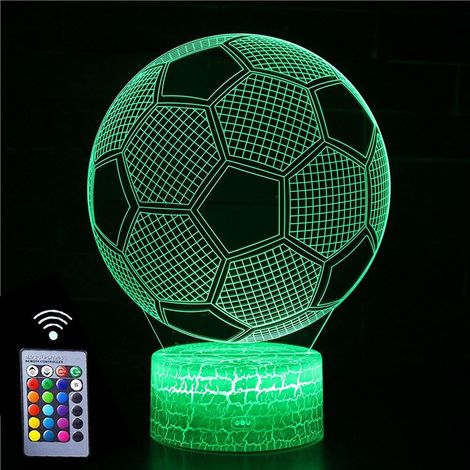 3d-illusionslampe, Nachtlicht Mit Farbwechsel Und Intelligenter Touch-steuerung (fußball)