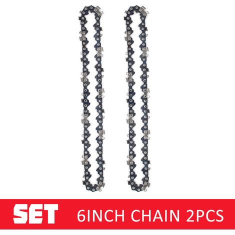 Zoll Kettensägenkette 2 Stück Hartmetallkette Für Kettensäge 45 Cm (6 Zoll)