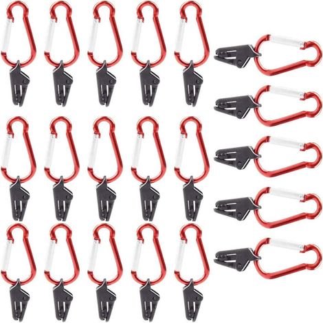 Zeltclips, 20 Stück, Rote, Windfeste Befestigungsclips Für Campingzelte, Zeltclips Zur Sicherung Von Haushaltsgegenständen