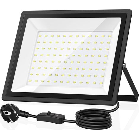 100-w-led-flutlicht Für Den Außenbereich, 11000 Lm, 6500 K Tageslichtweiß, Ip66 Wasserdicht, Mit Kabel, Wärmeableitung Und 85 % Energieersparnis, Strahler Für Garten, Hof, Garage, Lagerhalle (1 Stück)