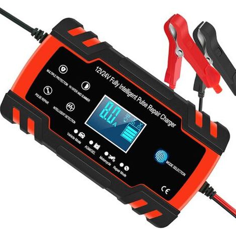 8a 12v/24v Smart-batterieladegerät Für Auto Und Motorrad, Autobatterieladegerät Und -erhaltungsgerät, 3-stufiges Batterieladegerät Und Kfz-reparaturfunktion.