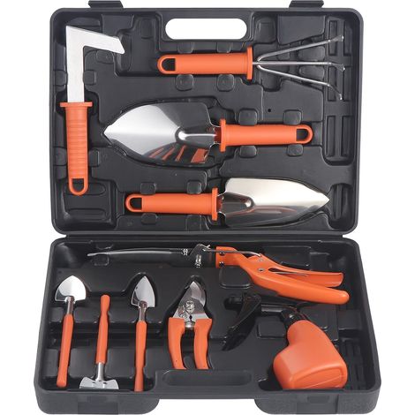 Gartengeräte-set, Gartengeräte Mit Tragetasche, Geschenkidee Für Gartenliebhaber (orange)