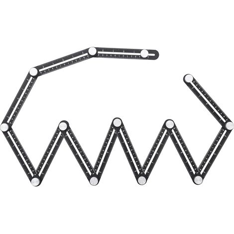 Mehrwinkel-messlineal, 12-seitiger Winkelmesser, Verbessertes Schablonenmesswerkzeug, Universeller Öffnungsfinder Aus Aluminiumlegierung Für Heimwerker, Bauarbeiter Und Zimmerleute