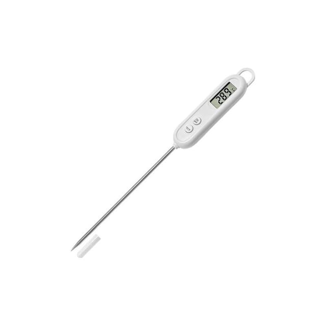 Küchenthermometer, Fleischthermometer, Digitalthermometer Mit Langer Sonde, Lebensmittelthermometer, Kochthermometer Mit Lcd-anzeige Und °f/°c-taste, Für Grill Und Gebäck