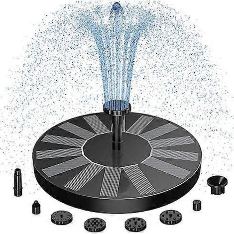 Solarbrunnen Mit 6 Düsen, 1,5-w-schwimmpumpe Für Teiche