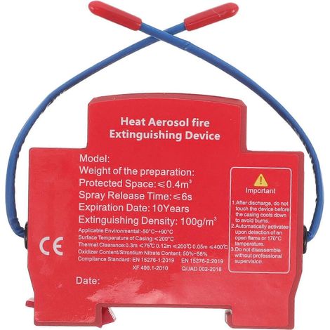 Automatischer Aerosol-feuerlöscher Für Fahrzeuge – Mehrzweck-feuerlöscher Mit Selbstklebefunktion Für Automotoren, Garagen, Büros, 10 G