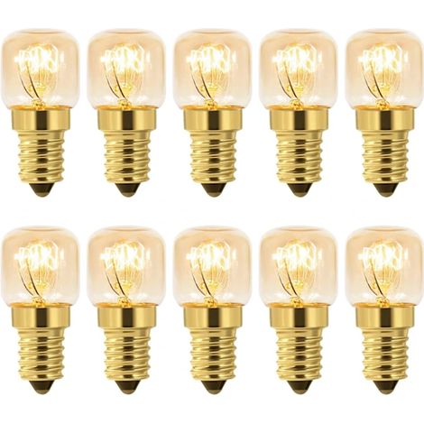 10er-pack E14 T22 Salzkristalllampen – Warmweiß 2700 K – 80 Lm – 230 V Wechselstrom – Ofenlampen Bis 300 °c