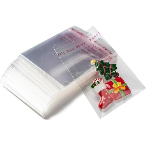 Kowoll 200 Transparente, Wiederverschließbare Opp-zellophanbeutel (7 X 5 Cm) Mit Selbstklebendem Verschluss, Ideal Zur Aufbewahrung Von Schmuck Oder Süßigkeiten.