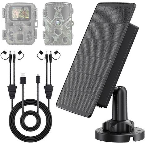 Solarpanel Für Jagdkamera Mit 5000 Mah Akku, Dualem 12v/6v Ausgang, Ip66 Wasserdicht, Für Die Jagd Und Wildtierbeobachtung.