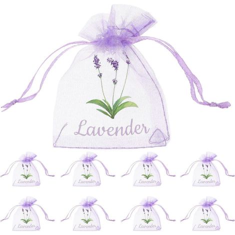 Set Mit 20 Lavendelsäckchen Mit Kordelzug, Leeren Organzabeuteln, Leeren Organza-gazebeuteln Für Kräuter, Gewürze Und Lavendel