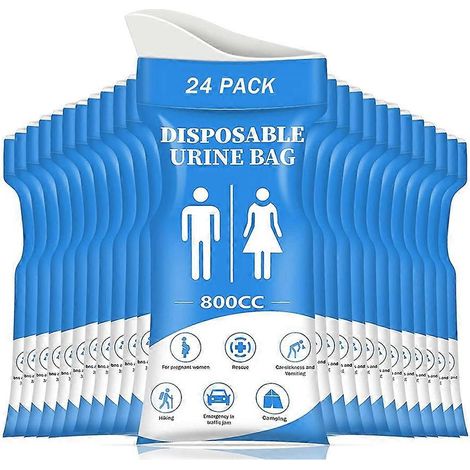 Einweg-urinbeutel, 24er-packung, Für Reisen, Für Frauen Und Männer, 800 Ml Tragbarer Notfall-urinbeutel Und Kotzbeutel