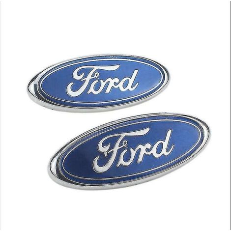 Blaues/verchromtes Ovales Emblem 145 X 60 Mm Für Ford Focus, Mondeo Und Transit (vorne/hinten).