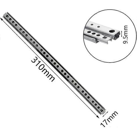 1 Paar (2 Stück) Metallkugellager-schubladenschienen. 17 Mm Schiene, 310 Mm Länge.
