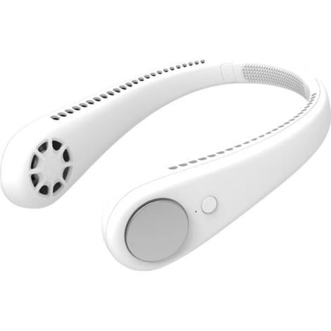 Nackenventilator – Tragbarer, Wiederaufladbarer Ventilator Mit Nackenband, Weiß