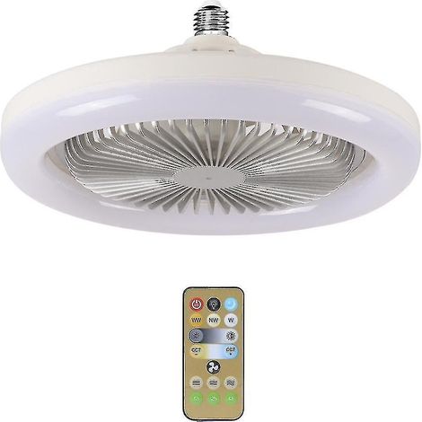 30-w-deckenventilator Mit Integrierter Beleuchtung – Ferngesteuerte E27-deckenleuchte Für Schlaf- Und Wohnzimmer