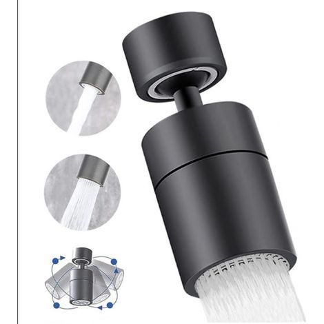 Schwarze Küchenarmatur Mit 360° Schwenkbarem Auslauf Und Sprühfilter, Für Badezimmerwaschbecken