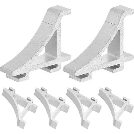 Set Mit 6 Befestigungsclips Für Kühlschrank-/kühlregale, Kleine Aluminiumclips.