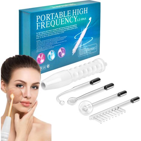 Darsonval Högfrekvent Hud- Och Hårbottenvårdsmaskin 4 Electroder 10 W Anti-rynk