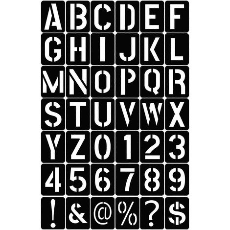 42 Buchstaben- Und Zahlenschablonen – Wiederverwendbare Und Abwaschbare Alphabetschablonen – Umweltfreundliche Pp-schablonen Für Kunsthandwerk Und Holzmalerei