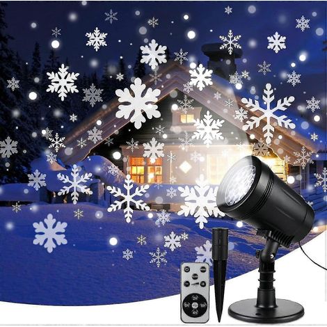 Weihnachtsprojektor Für Den Außenbereich, Schneeflockenprojektorlampe Für Weihnachten, Ip65 H Schneeflockenprojektorlampe
