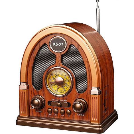 Vintage-tragbares Am/fm/sw-radio Mit Bluetooth Und Tws-stereo, Wiederaufladbares Radio Mit Usb/tf-wiedergabe Für Zuhause Und Küche