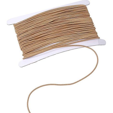 20 Yards (18 Meter) Langes, Rundes Gummiband Mit Faseraußenseite Und Gummiinnenseite, Peru, 3 Mm